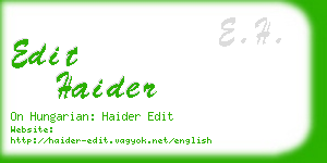 edit haider business card